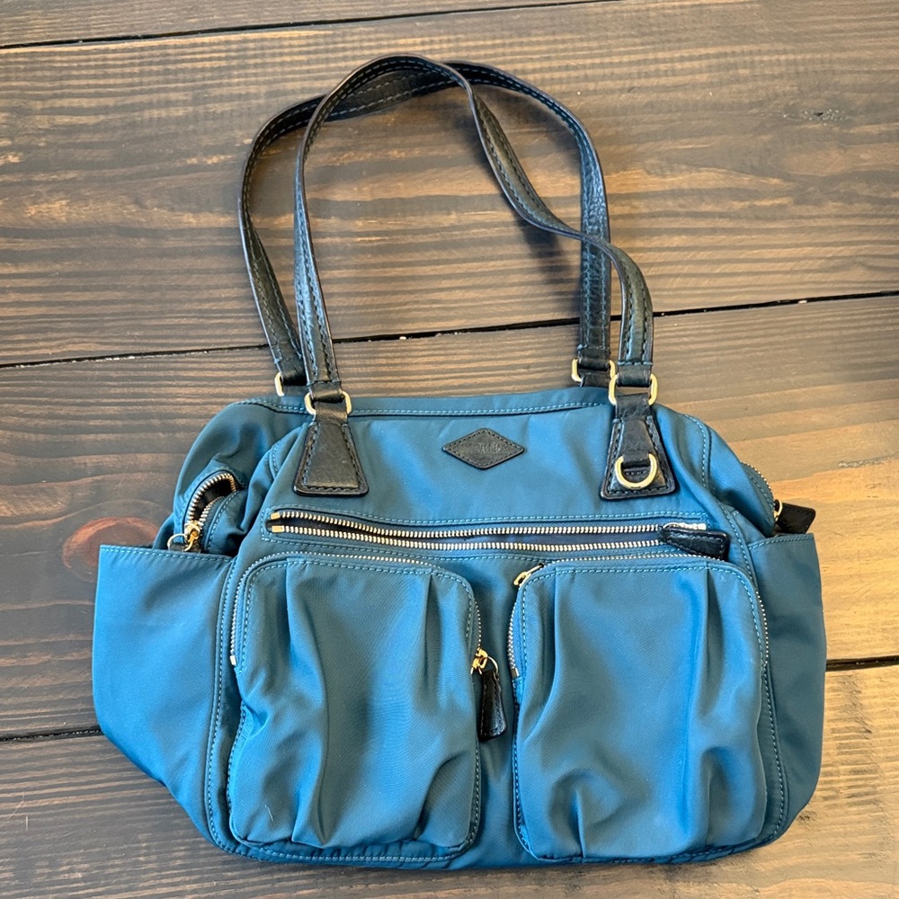 MZ Wallace Roxy Teal Shoulder Bag
